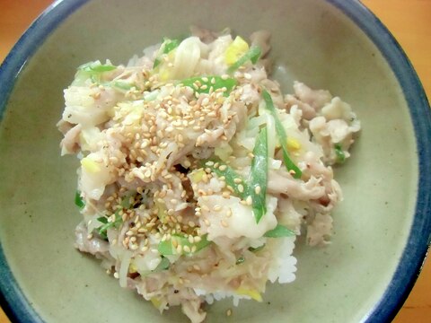 レモン汁でさっぱり☆ねぎ塩豚丼